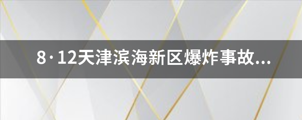 8·12天津滨海新区爆炸事故的事故原因