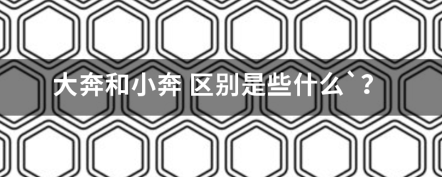 大奔和小奔 大奔和小奔