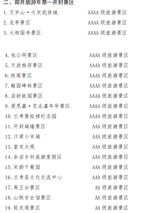 2023郑开旅游年卡多少钱一张(附景区名单+在线办理) 郑开旅游年卡